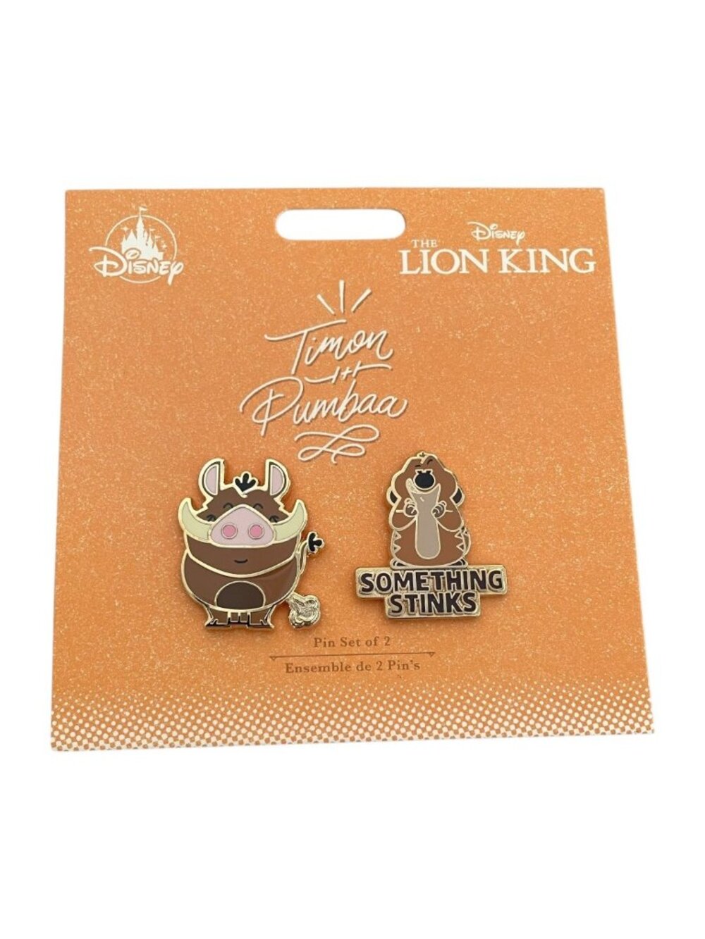 Disney Store Lion King Timon and Pumbaa Something Stinks Disney Duos Pin Set